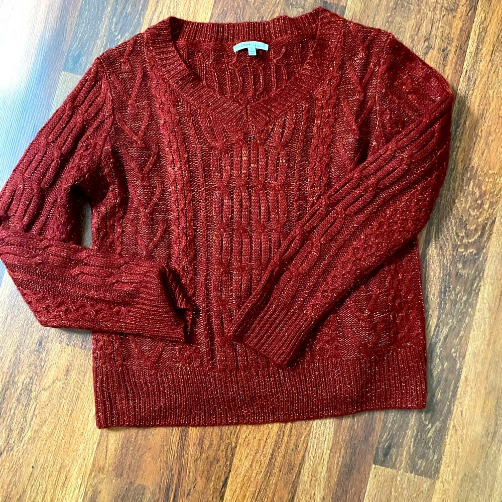 Cozy burgundy sweater small
